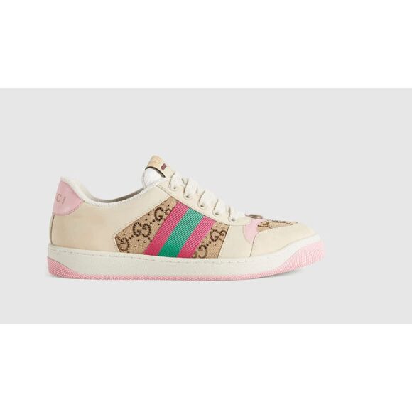 Gucci Women's GG crystal Screener sneaker-Size 38 / 8 - Picture 1 of 6